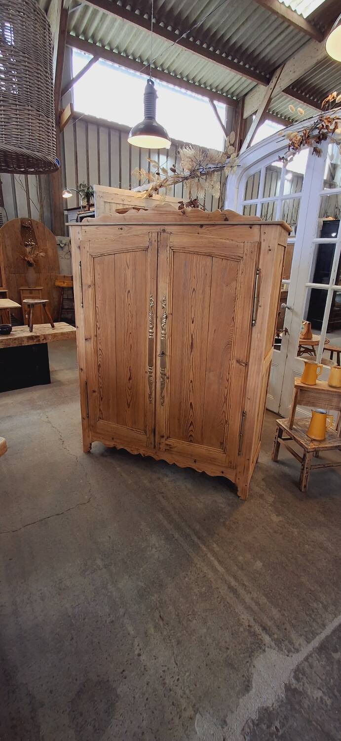Antique fir wardrobe
