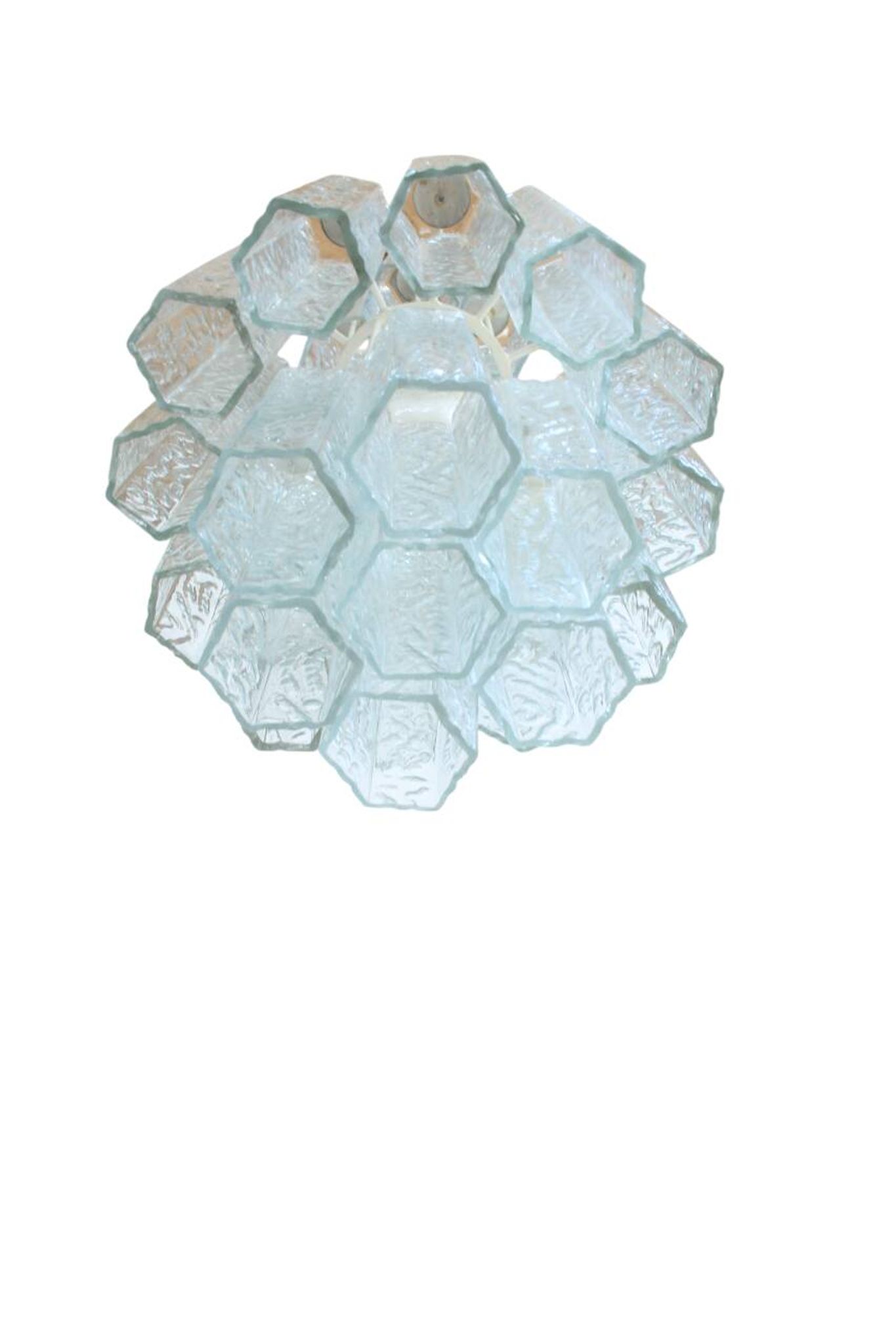 Chandelier with Murano tubes vintage attributed to Venini