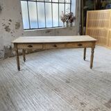 2m walnut drapery farmhouse table