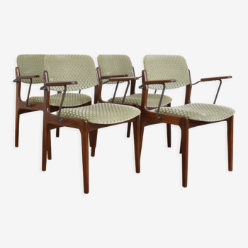 Danish teak side chairs, set of 4