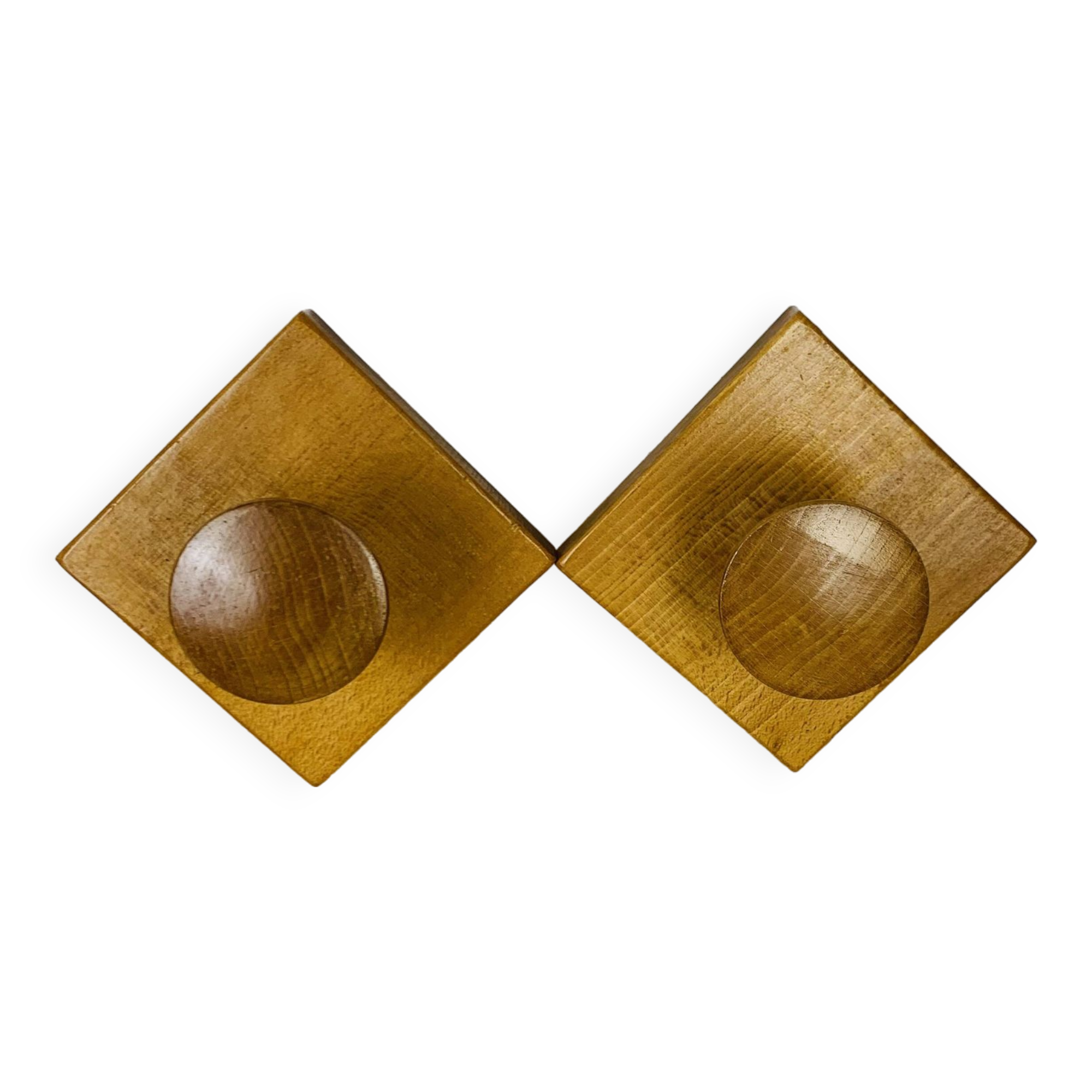 Pair of wooden hooks, wall coat rack