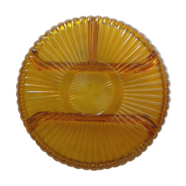 Assiette en verre à compartiments - Bon état sur Selency