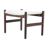 1960s danish stool in bouclé