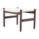 1960s danish stool in bouclé