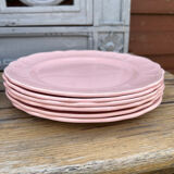 13 vintage powder pink plates