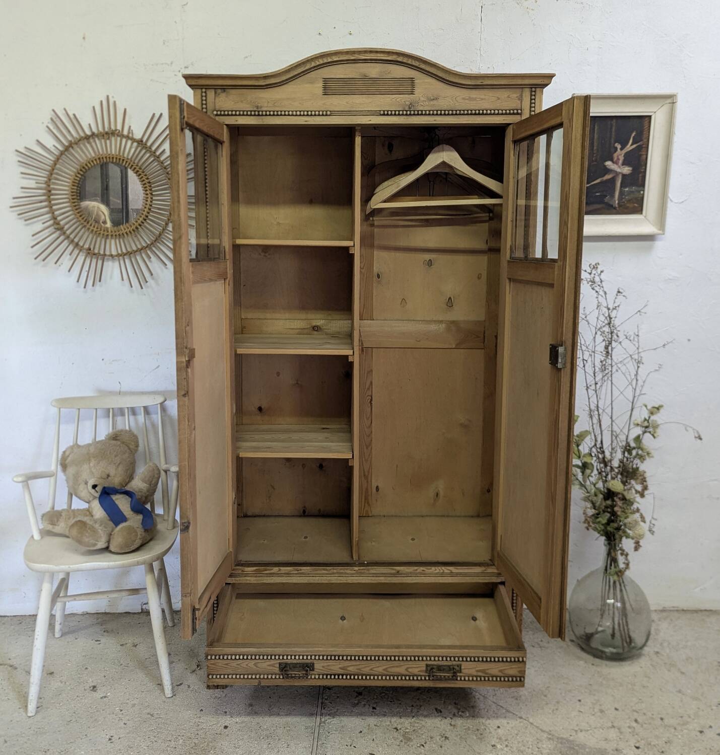 Antique 1900s linen wardrobe