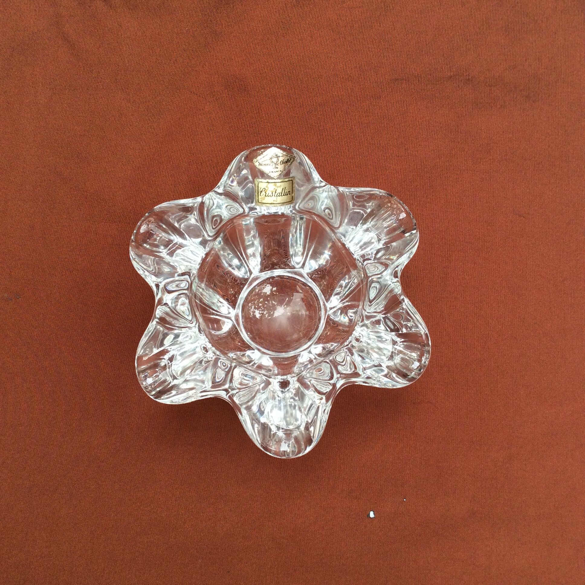 Crystal ashtrey of Vannes Art France