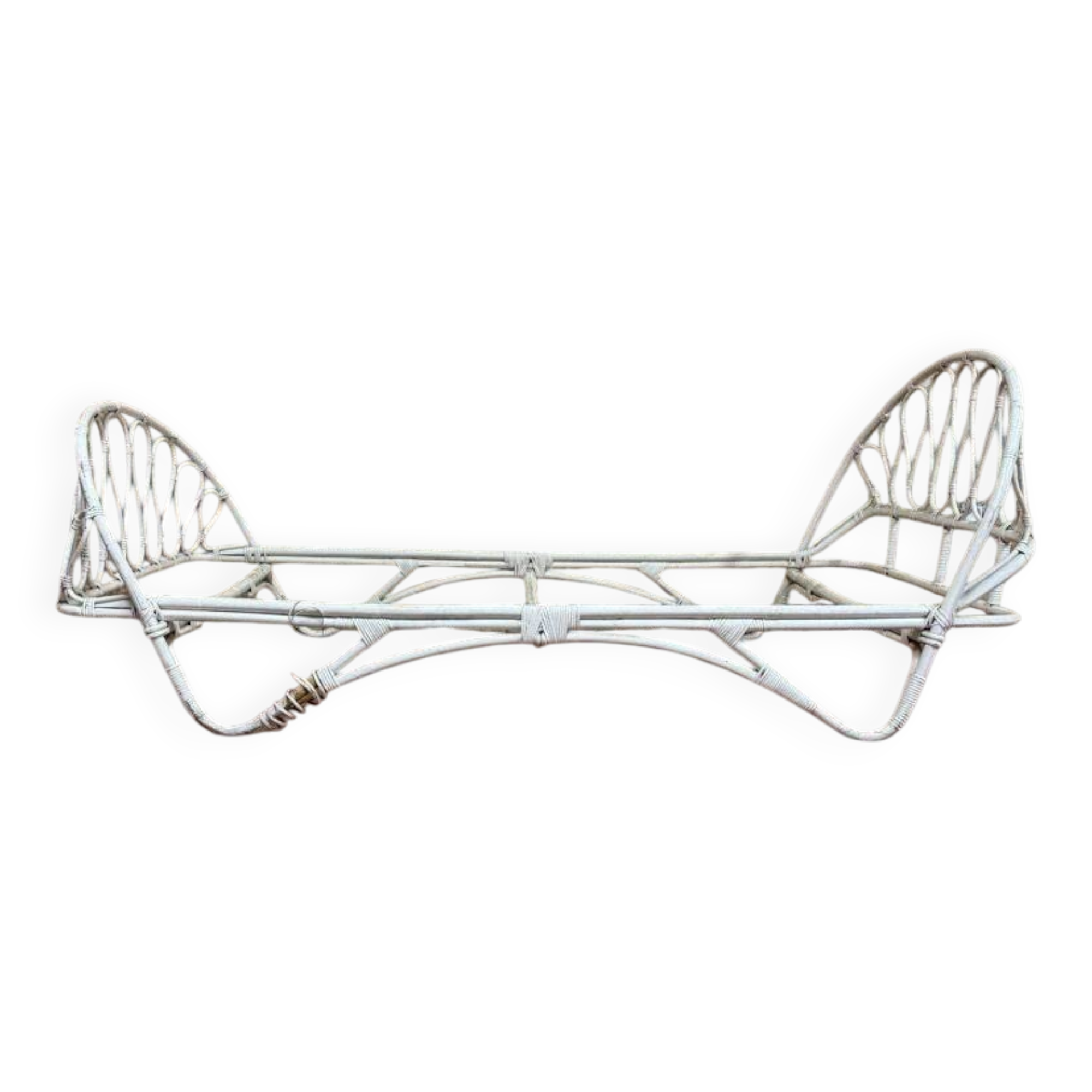 Vintage rattan bed - 1960s