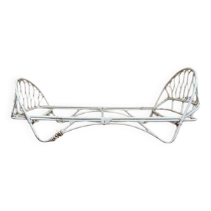 lit en rotin vintage