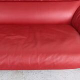Canapé design en cuir rouge De Sede DS-2011, années 1990