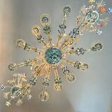 Rezzonico Gondola Chandelier In Multicolored Murano Glass Circa 1900