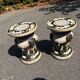 Pair of elephant statues / plant stands for garden / vintage