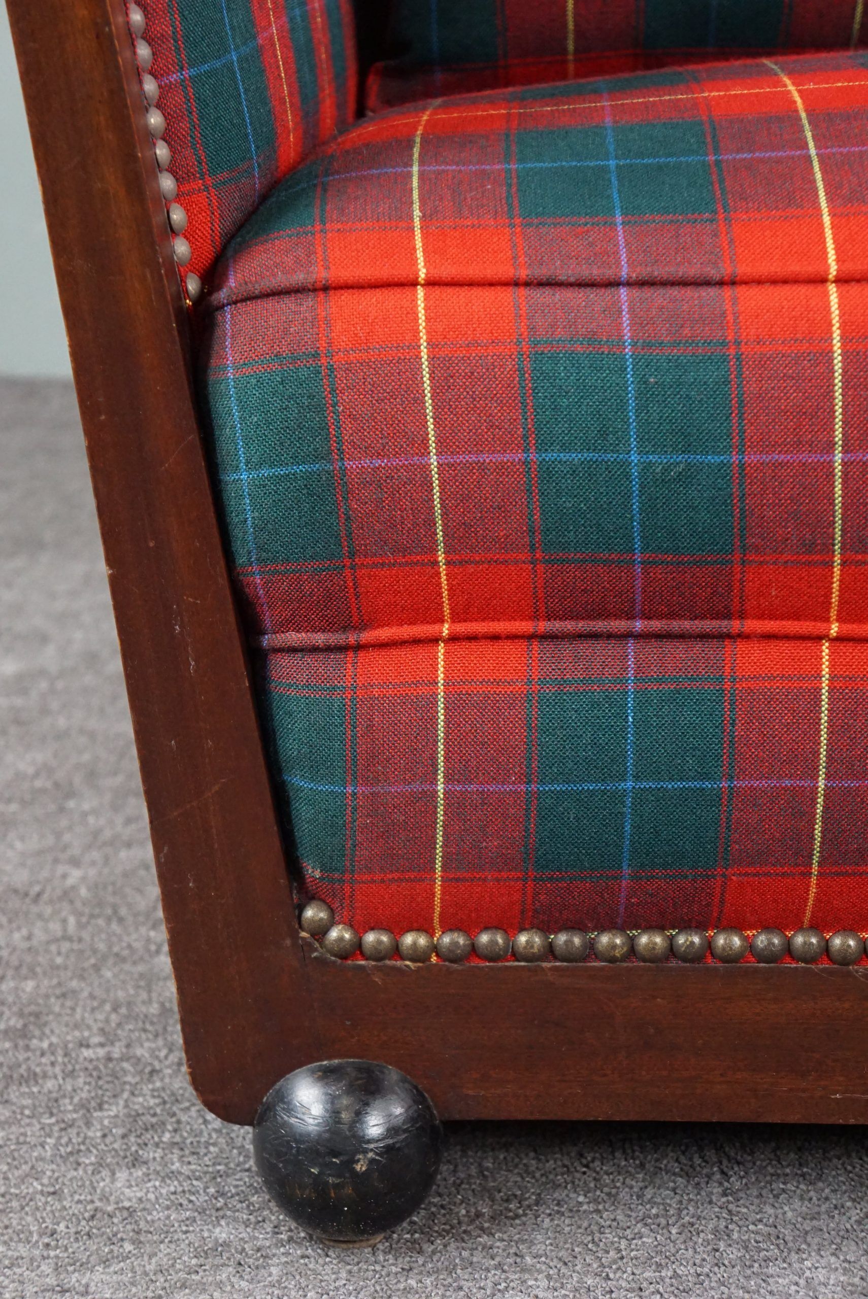 Fauteuil Art Déco à carreaux Max Coini