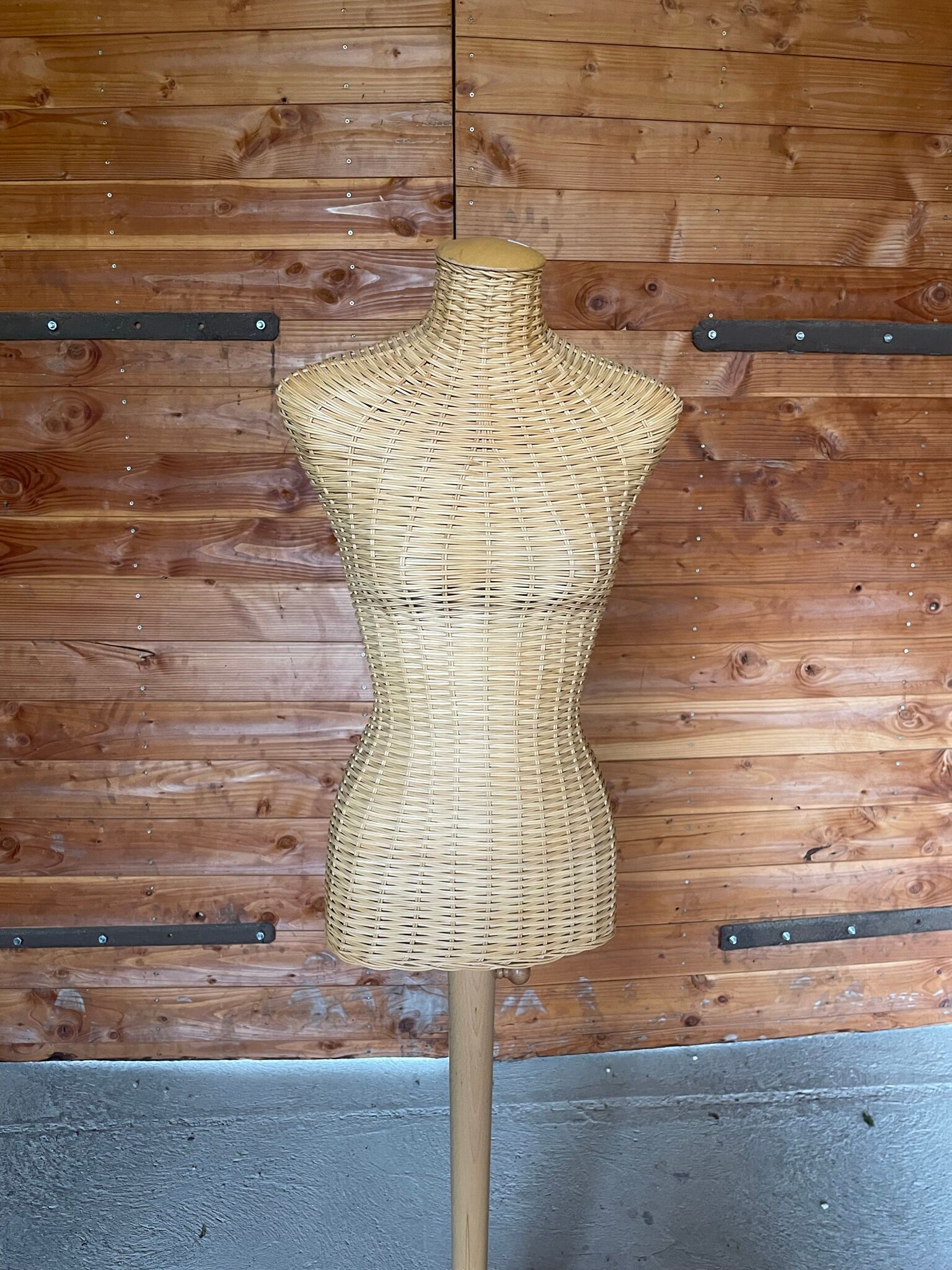 Vintage rattan mannequin