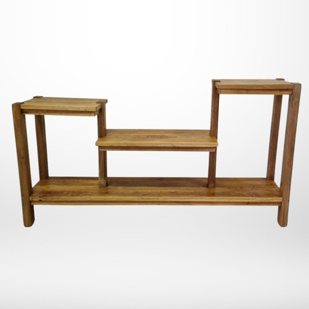 Modernist style oak side table, Netherlands 1960s