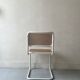 Cesca B32 vintage design chair in white metal and cane by Marcel Breuer