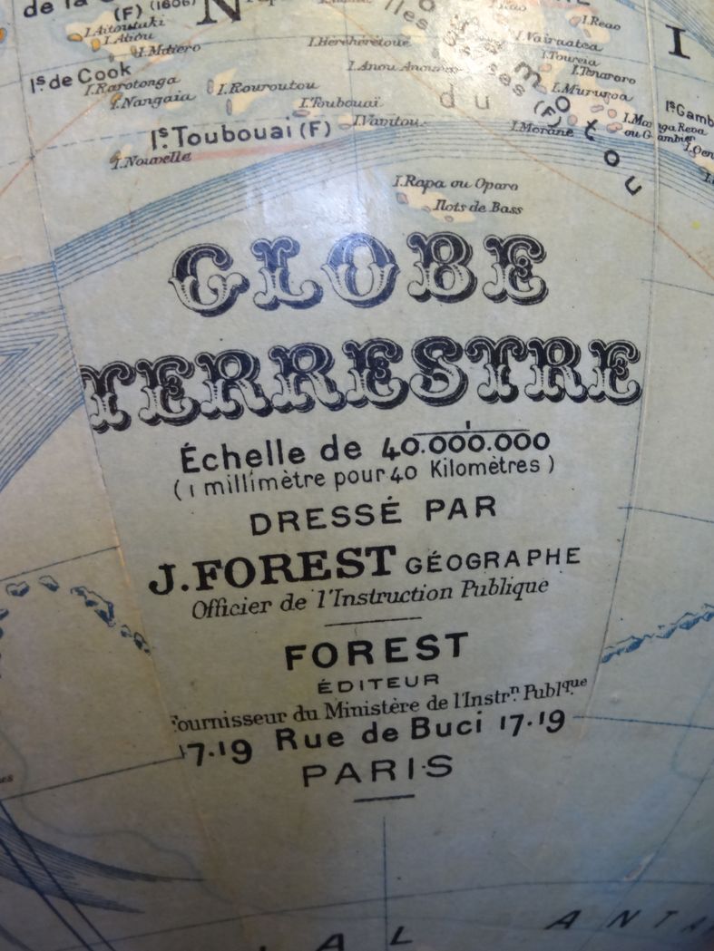 Globe Forest early XXth diameter 37 cm