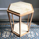 Table d'appoint ou sellette en travertin 1970