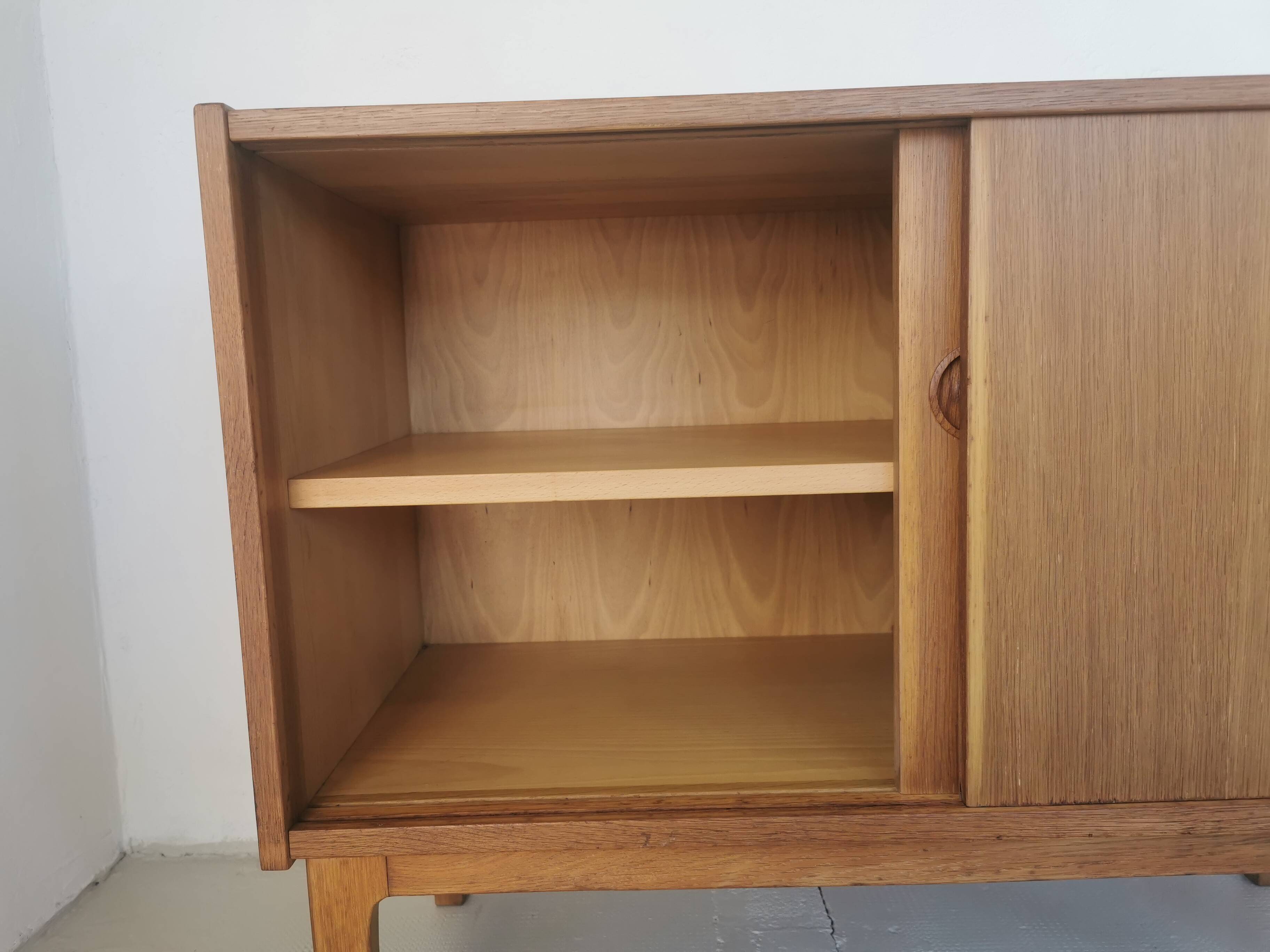 Danish sideboard, sliding doors, in oak