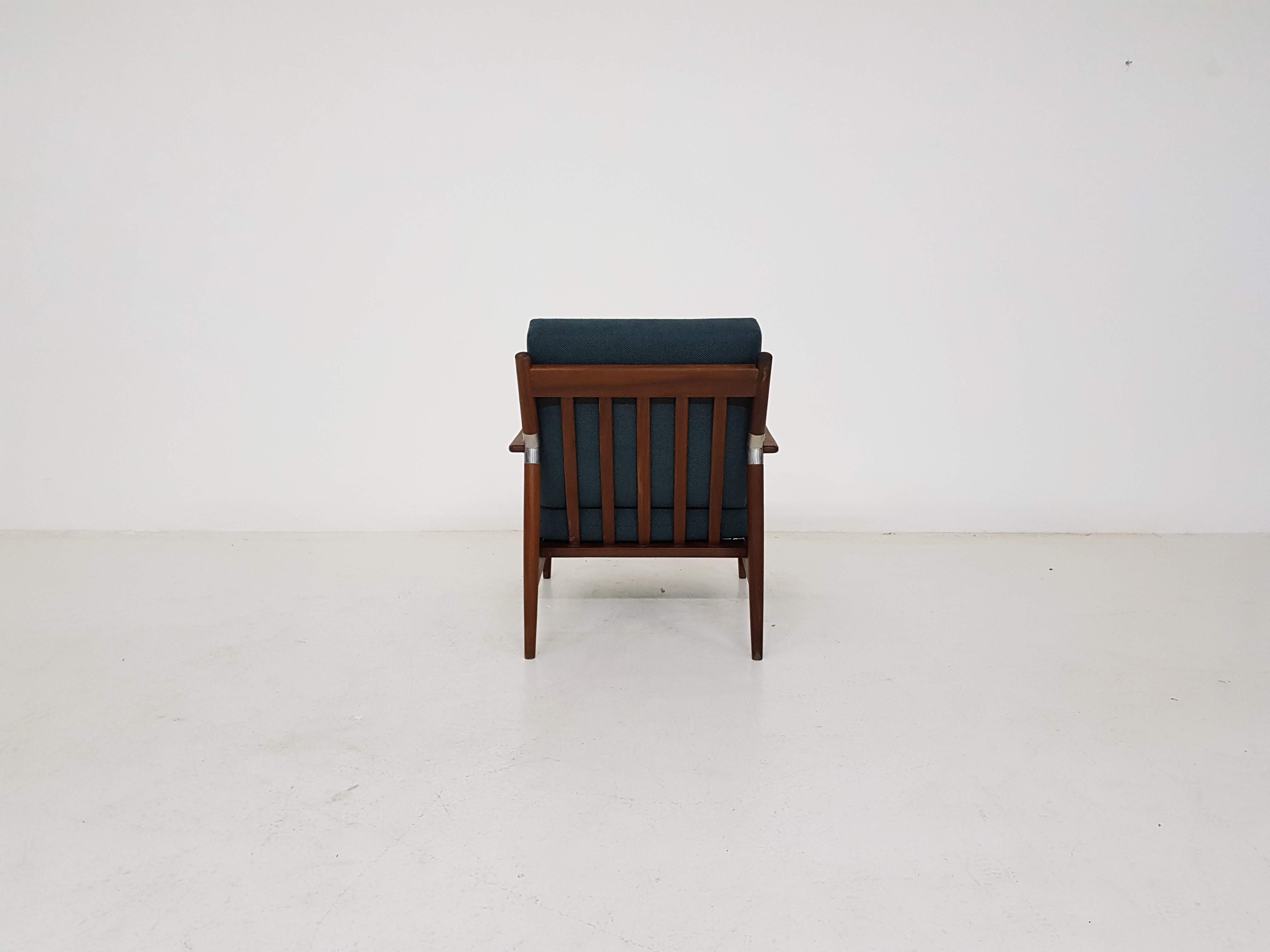 Scandinavian modern, teak lounge chair, Denmark, 1960’s