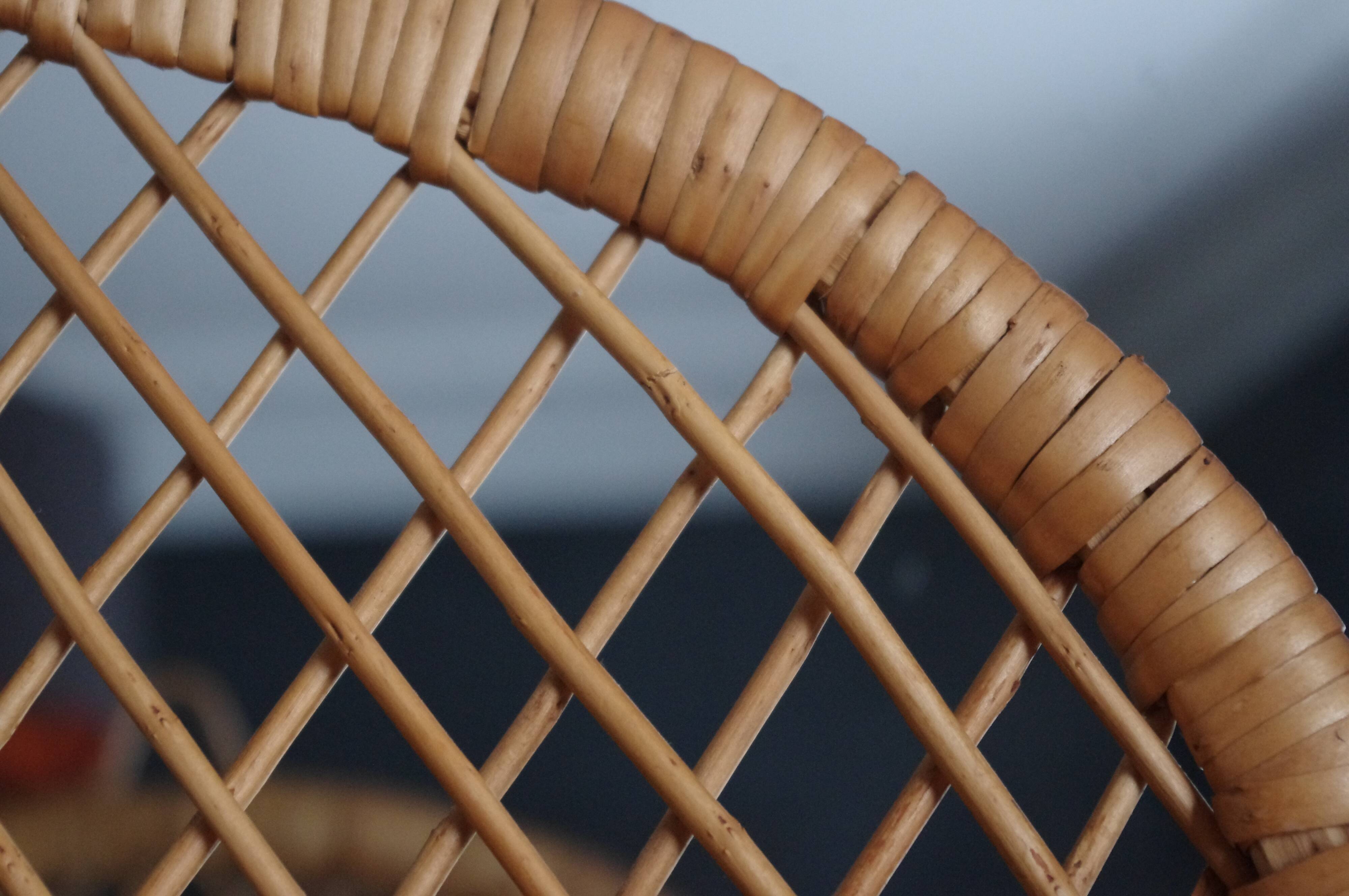 Vintage wicker and rattan