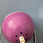 Lampe de bureau vintage violette en forme de globe oculaire de l'ère spatiale