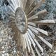 Sun mirror in patinated gold metal from the 2000s Diam 76 cm