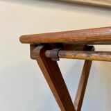 Folding side table in solid wood