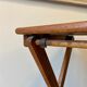 Folding side table in solid wood