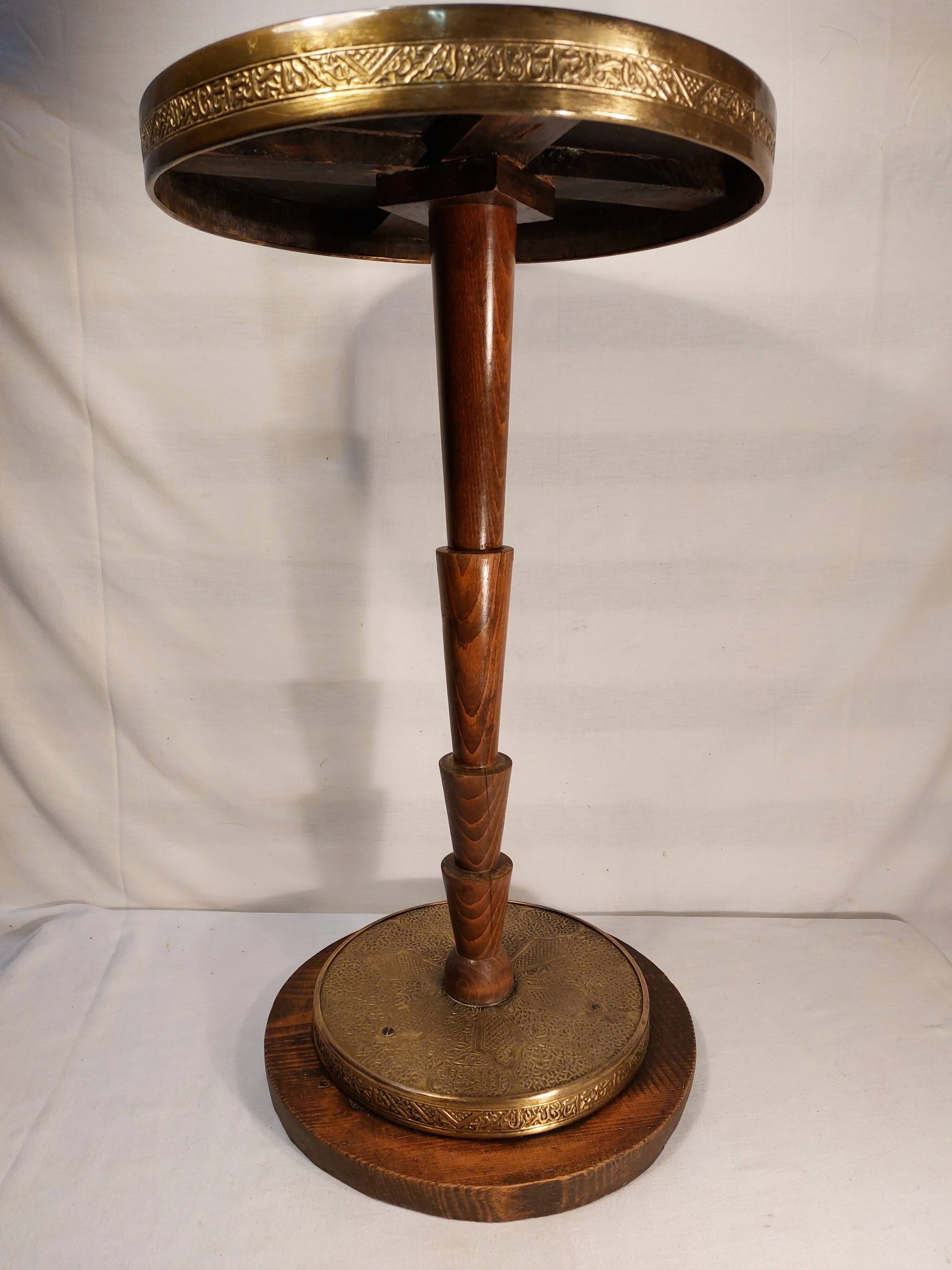Oriental vintage pedestal table tea table