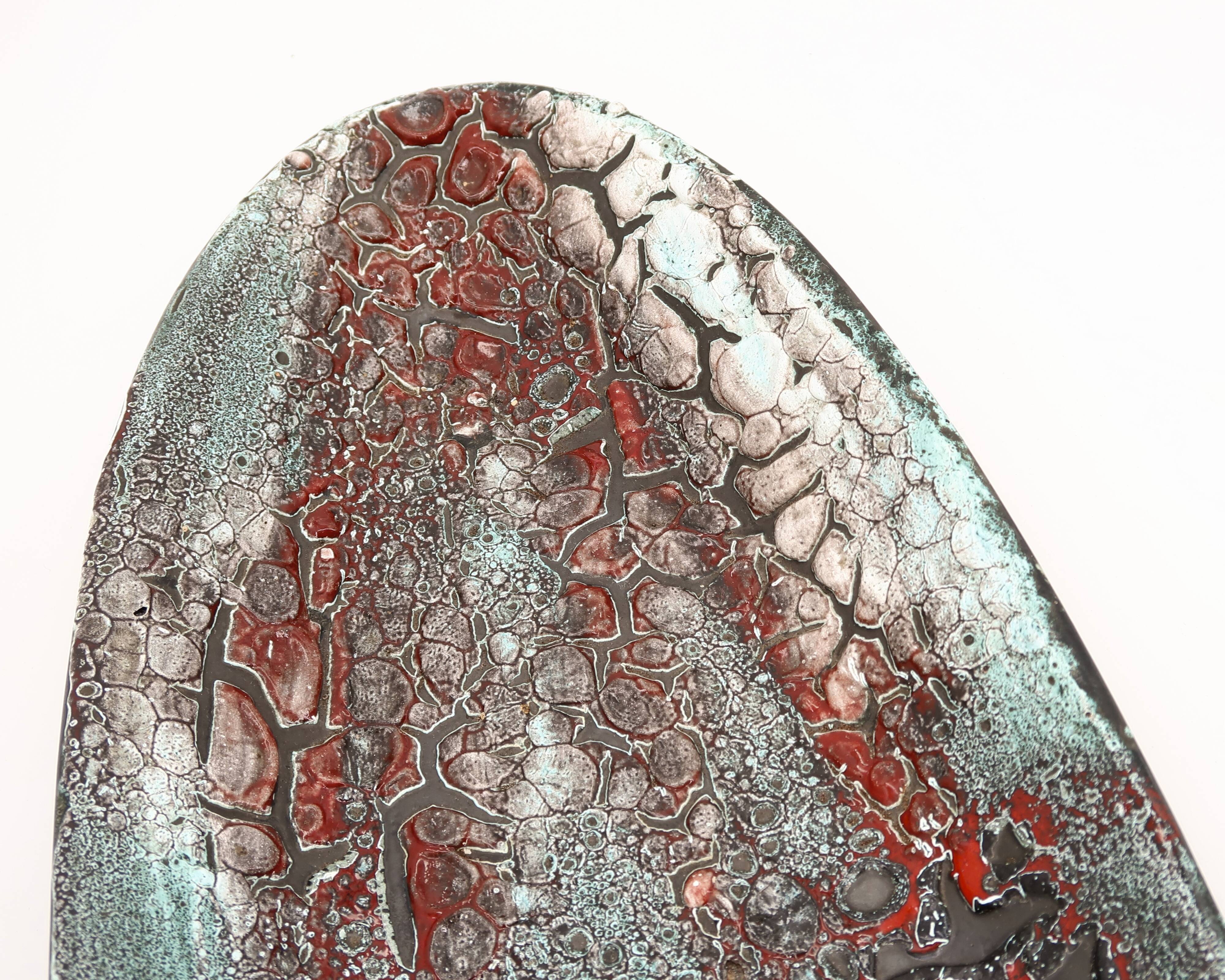 Ceramic dish Emaux du Cyclope Annecy, 1960s