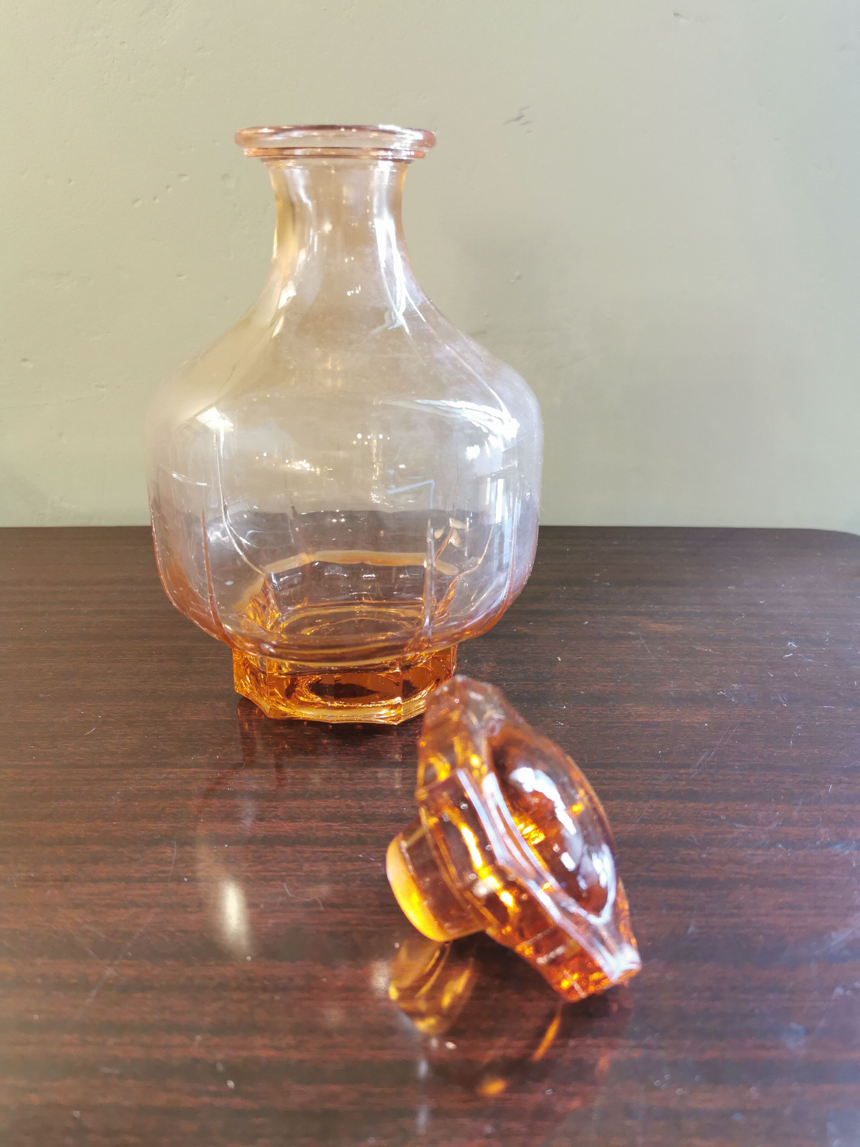 Carafe art deco orange