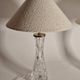 Elegant pair of table lamps The Modern Scandinavian Modern with Orrefors glass and brass.