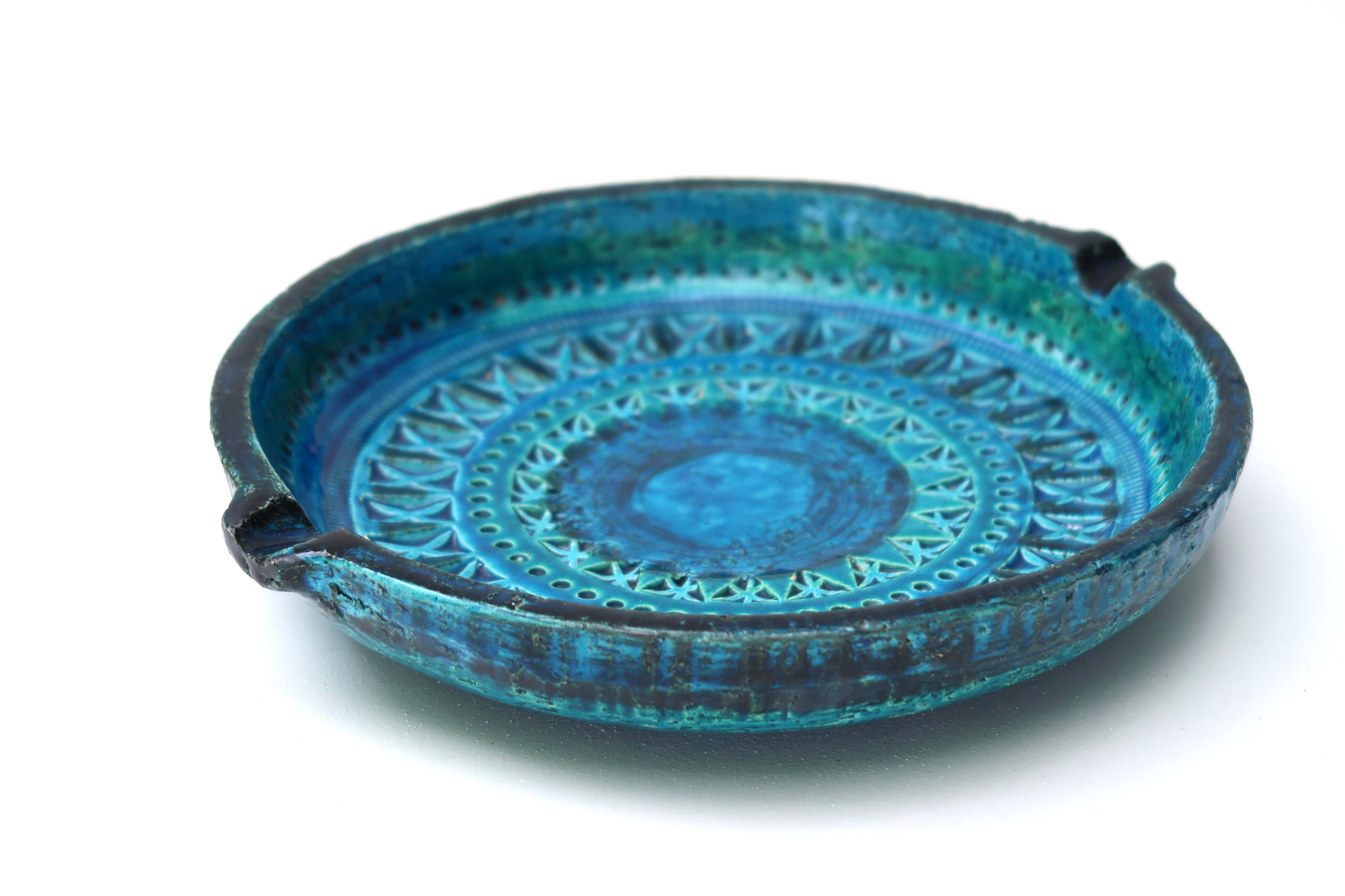 Bitossi round ashtray by Aldo Londi in ceramic, 60s