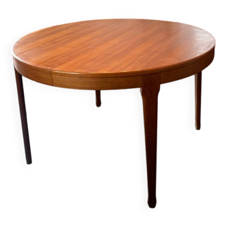 Large teak table with extensions by Jean Tricoire and Robert Vecchione