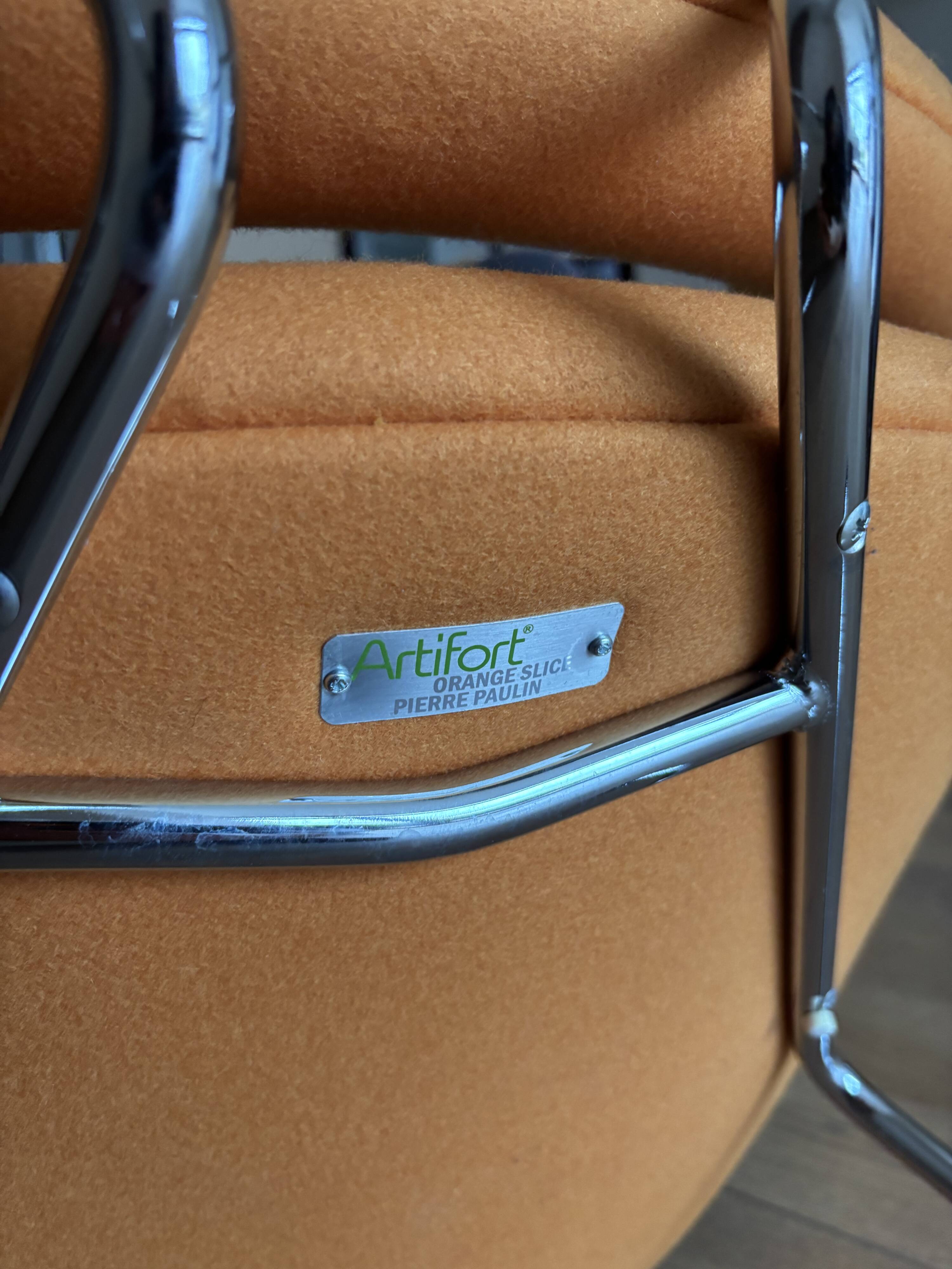 Orange slice artifort armchair