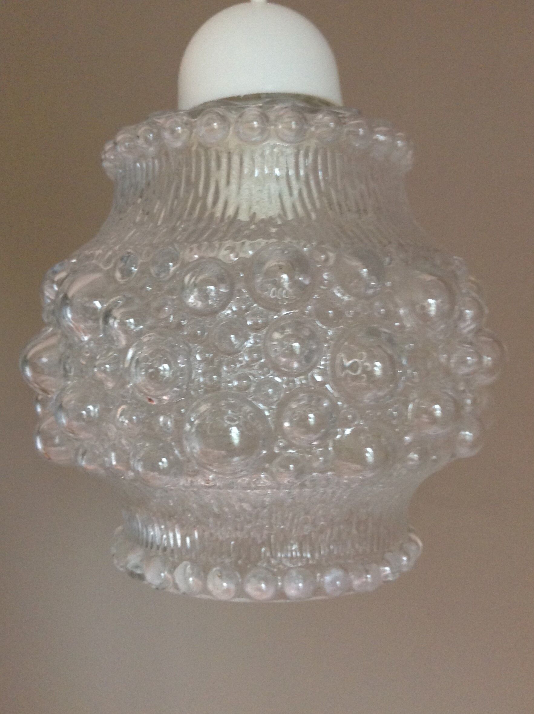 Bubbled glass hanging lamp 60/70