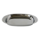 Plat rectangulaire en inox, bords arrondis Design, 1970