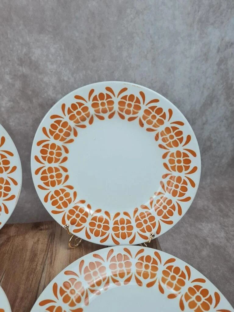 Set of 6 semi-deep plates Sarreguemines