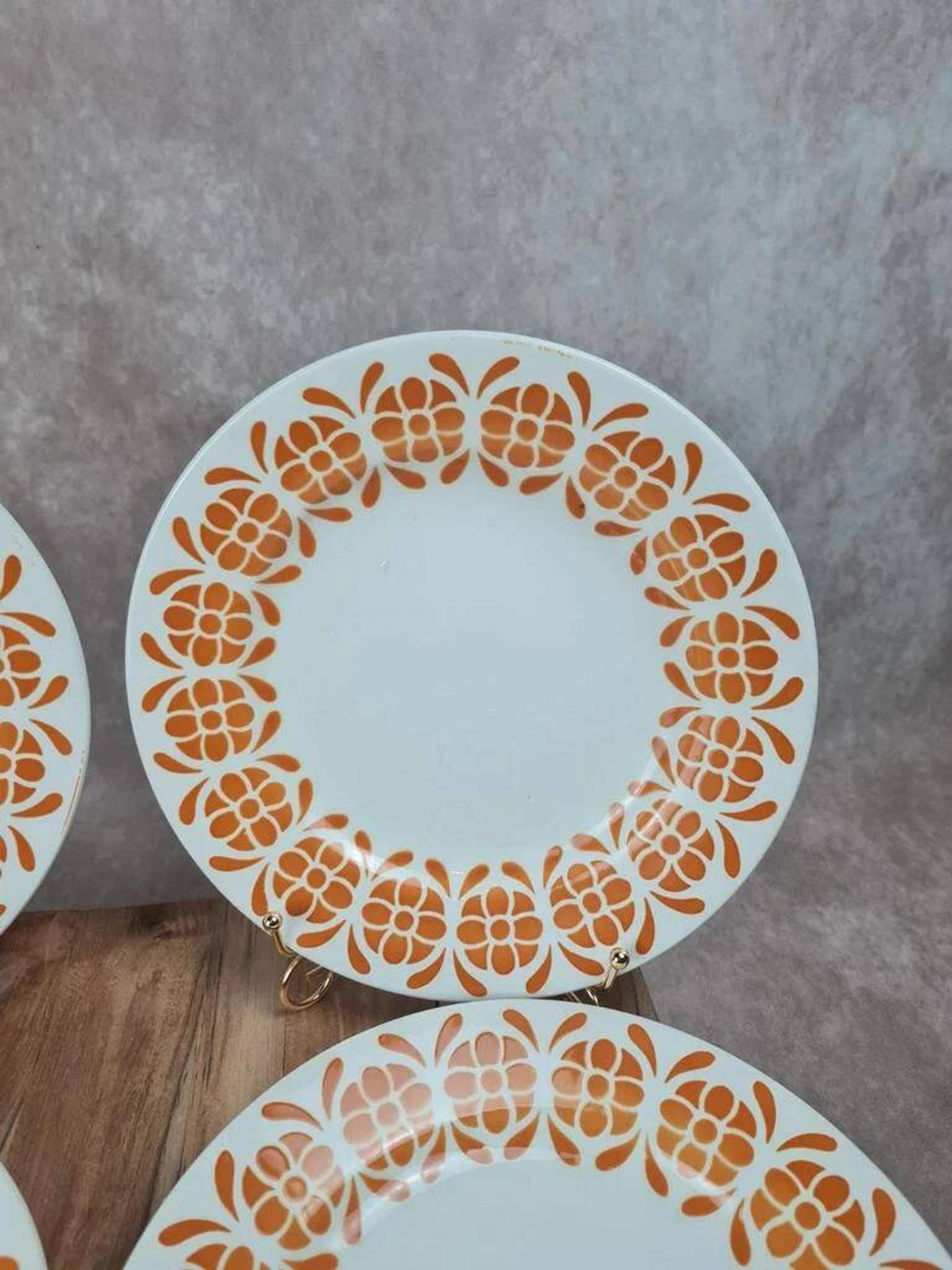 Set of 6 semi-deep plates Sarreguemines
