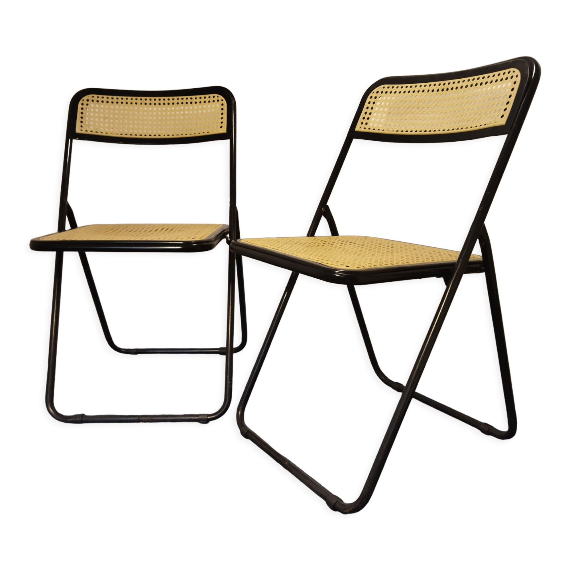 Pair of Italian folding chairs