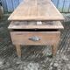 Antique solid cherry farmhouse table with 3 drawers and 1 pull out.