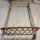 Vintage rattan basket sofa bed - 1950s