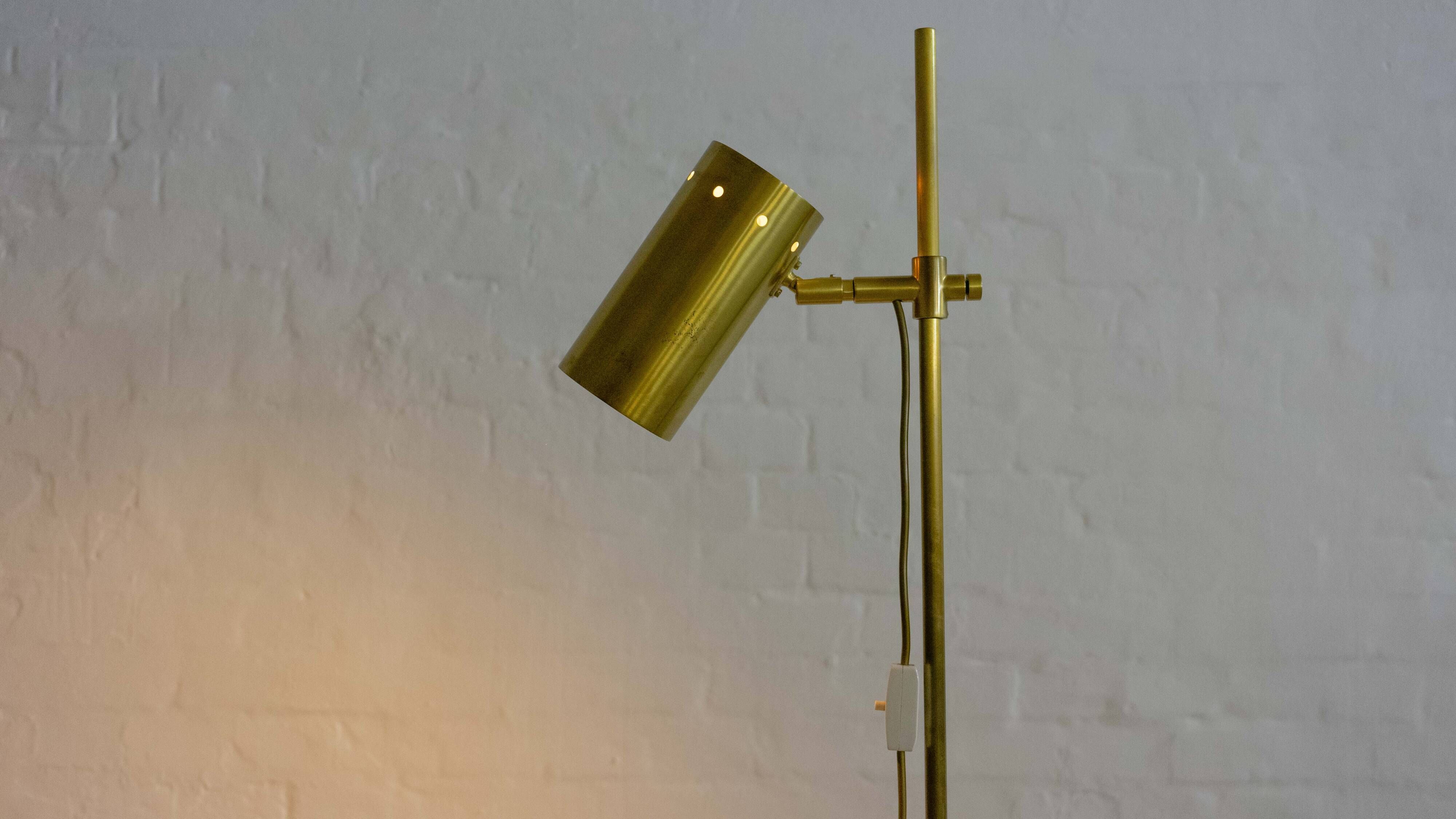 Midcentury Brass Floorlamp / Spot, 60s