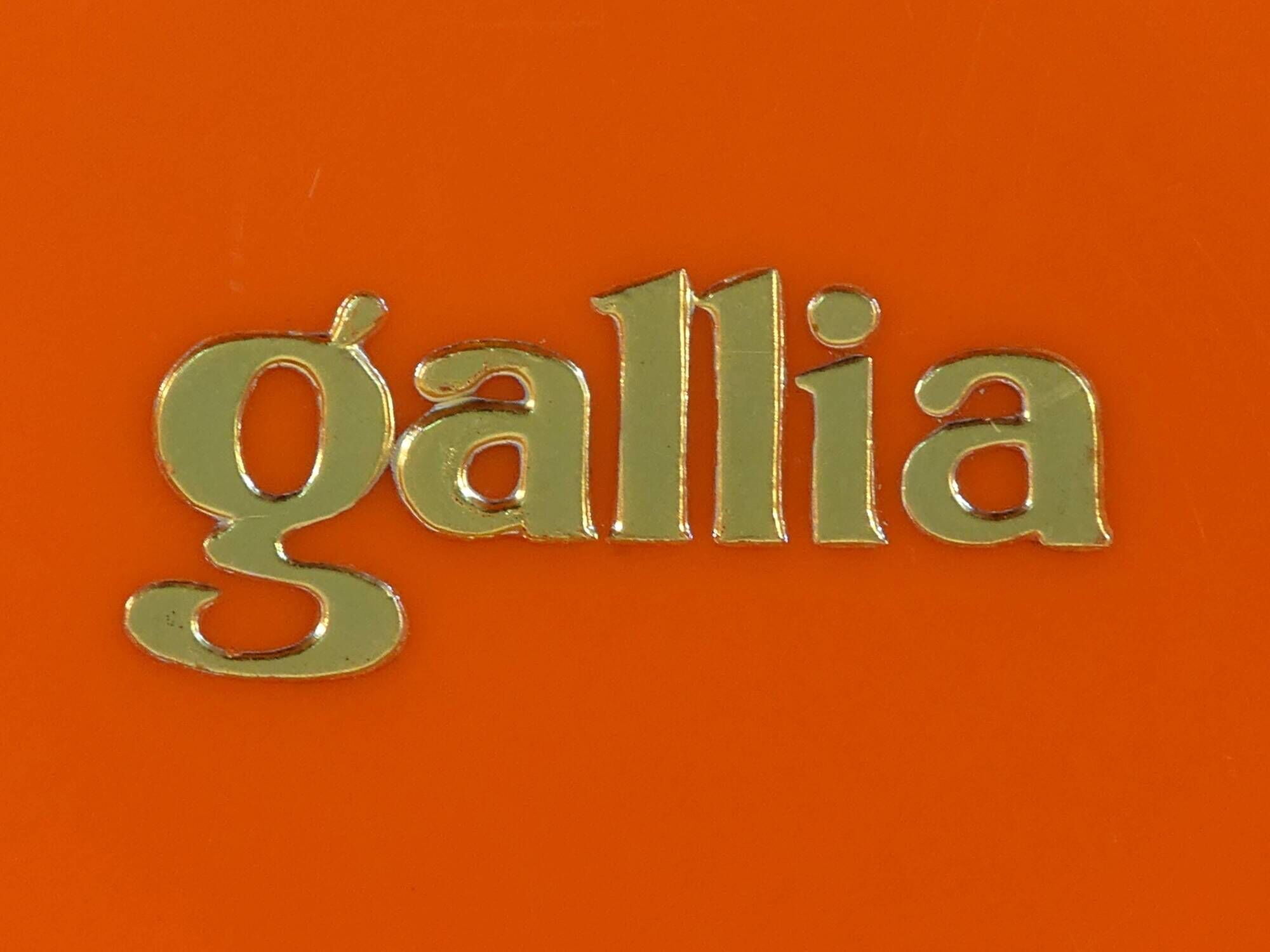 Vintage ice bucket of round shape and orange Brand GALLIA