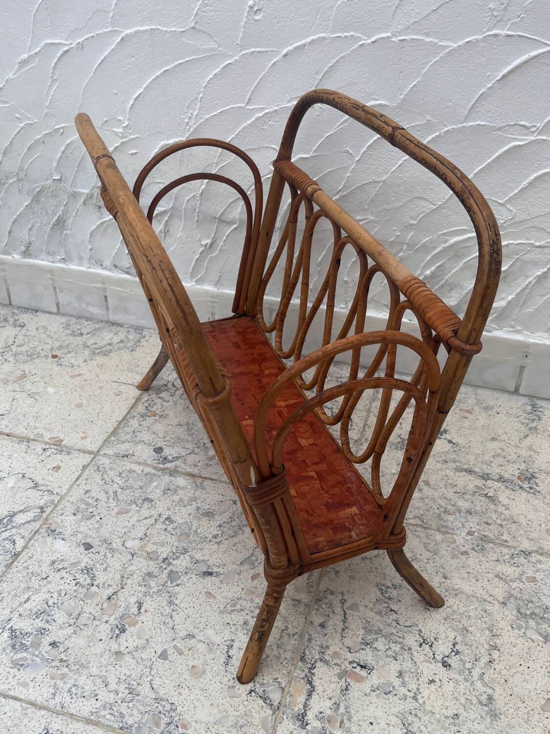 Bamboo magazine rack