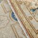 Tapis persan vintage en laine noué main, style classique, motif floral, 300x368.