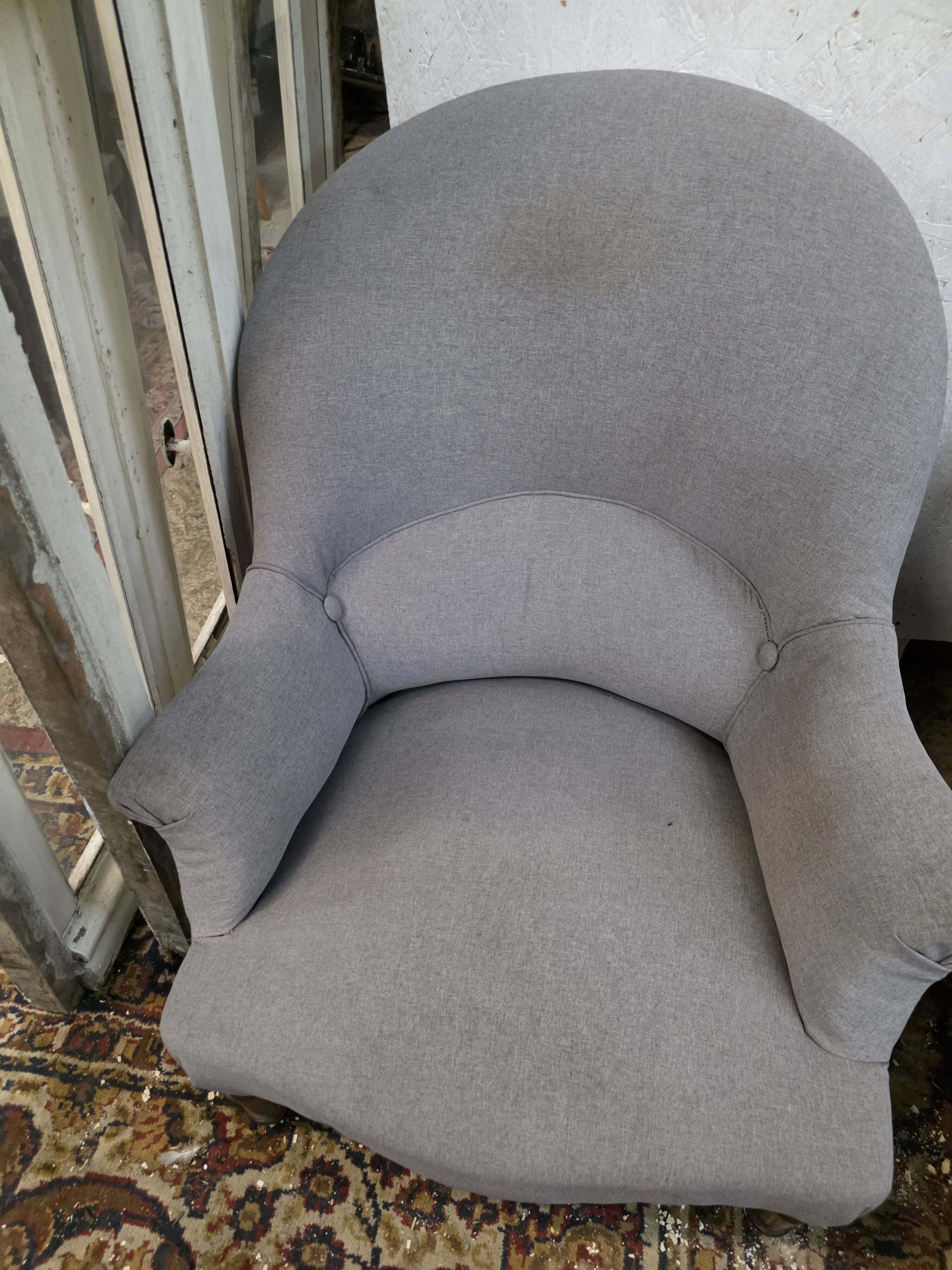Paire de fauteuils crapaud Napoléon III