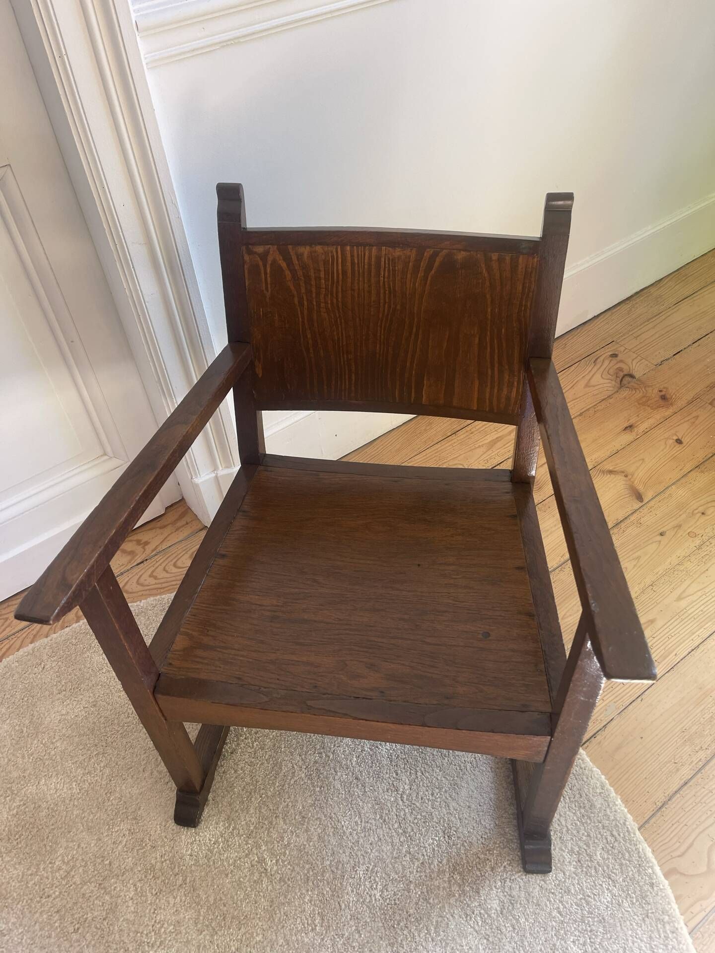 Art Deco wooden armchairs