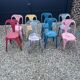 8 chaises Multipl's par Joseph Mathieu, années 50